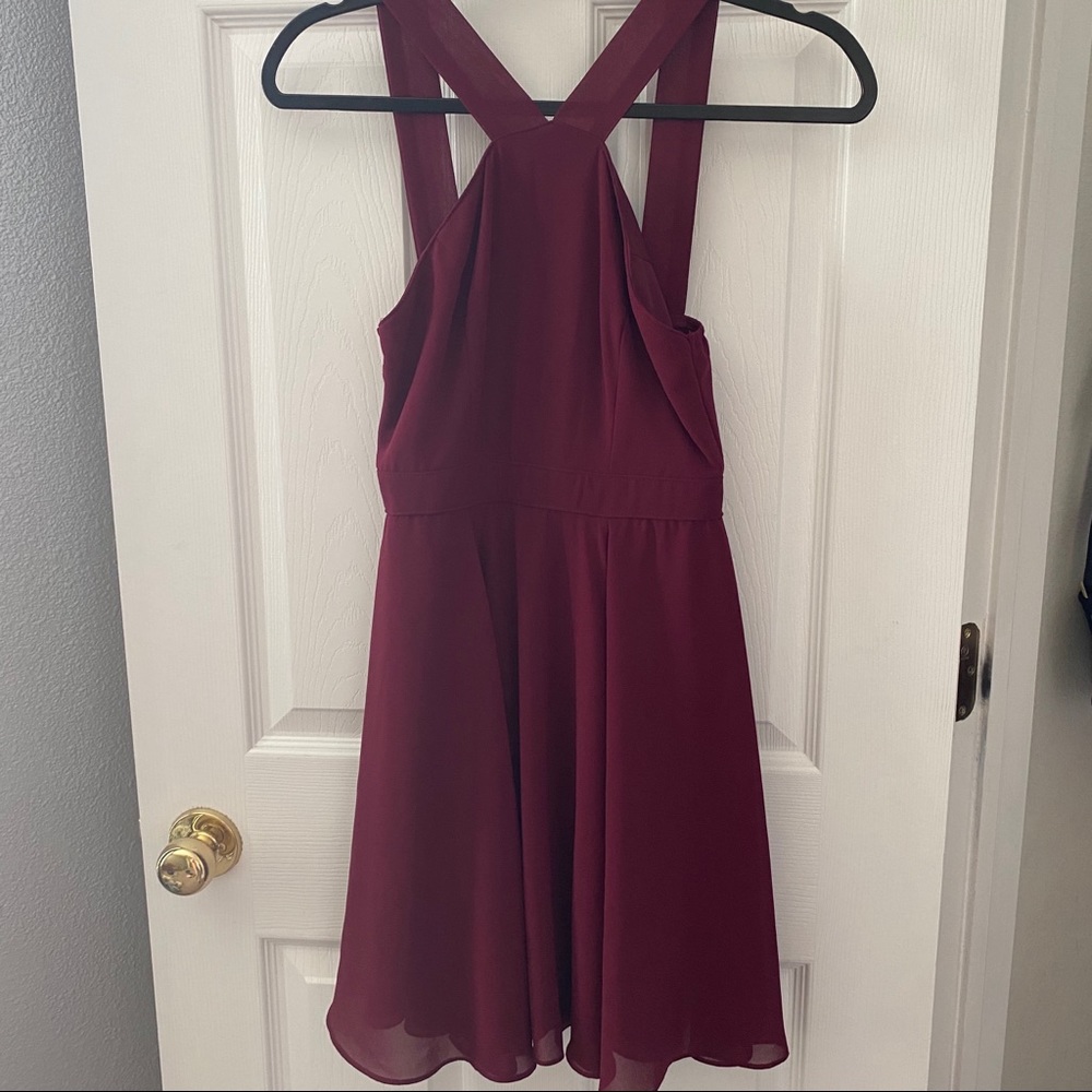 Lulus Maroon Formal Mini Dress